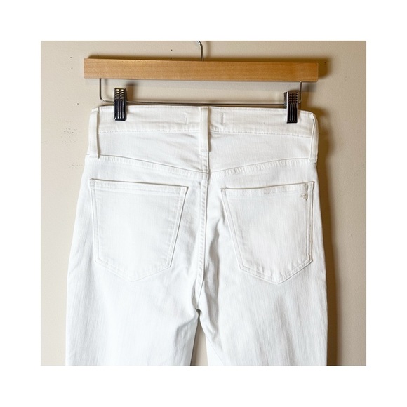 Madewell Kick Out Crop High Rise Jeans Size 25 White | Cropped Kick Flare Denim - Picture 8 of 12